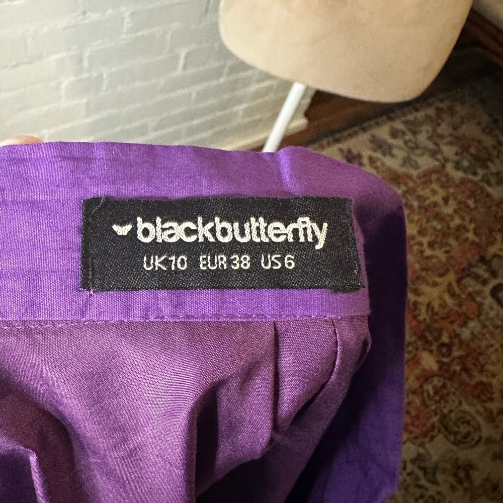 BlackButterfly Purple Full Circle Skirt with Snap and Zipper Closure - Picture 8 of 8